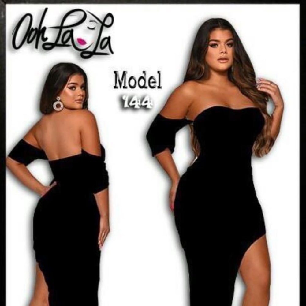 ❤️ Ooh lala Party Sexy Split Dress , Black Dress women’s Outfit 💋